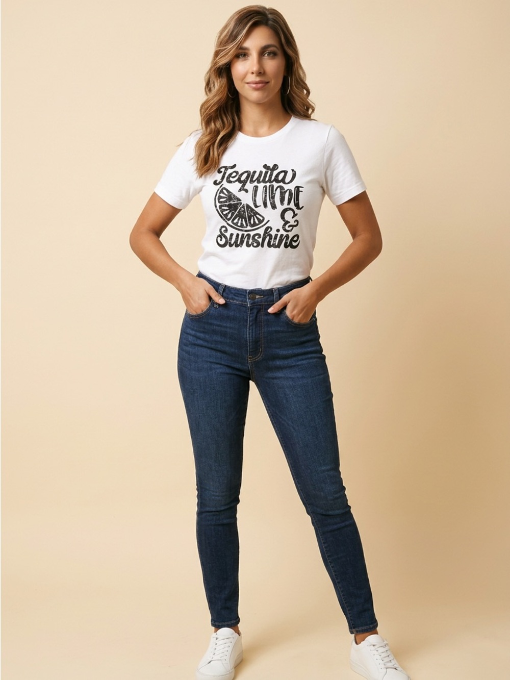 NWT Tequila Lime & Sunshine Graphic Tee White Size Large